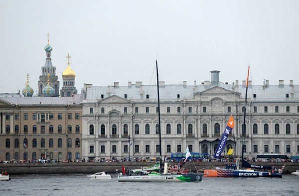 VOR Llegada a Petersburgo (Rusia), etapa final de la Volvo Ocean Race.