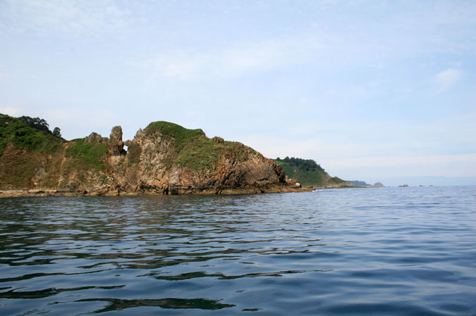 La costa hacia el W desde Pta. Gaviero