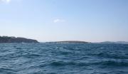 Isla de Santa Marina. Al fondo la bahía de Santander