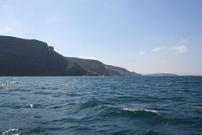 La costa hacia el W desde Quintres