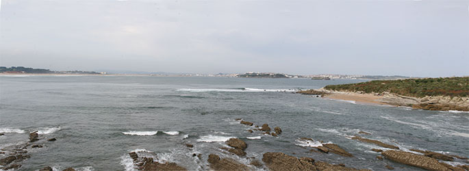 Playa de Santa Marina y zona de fondeo en la playa de Los Tranquilos 