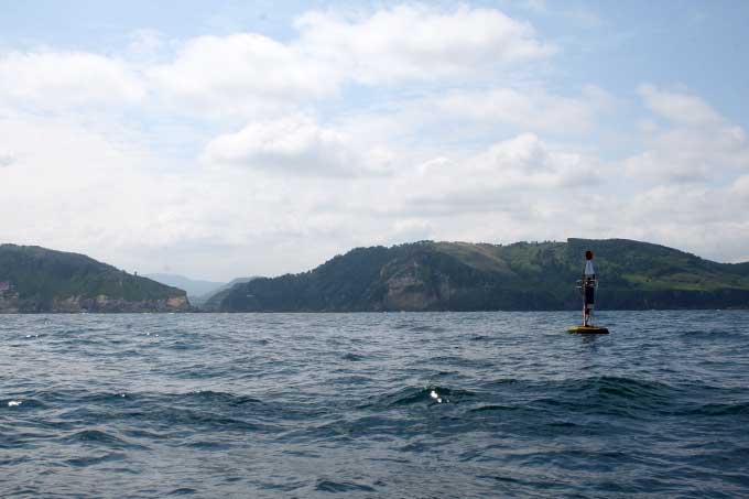 La boca de la Ria de Pasaia desde la Boya de Recalada