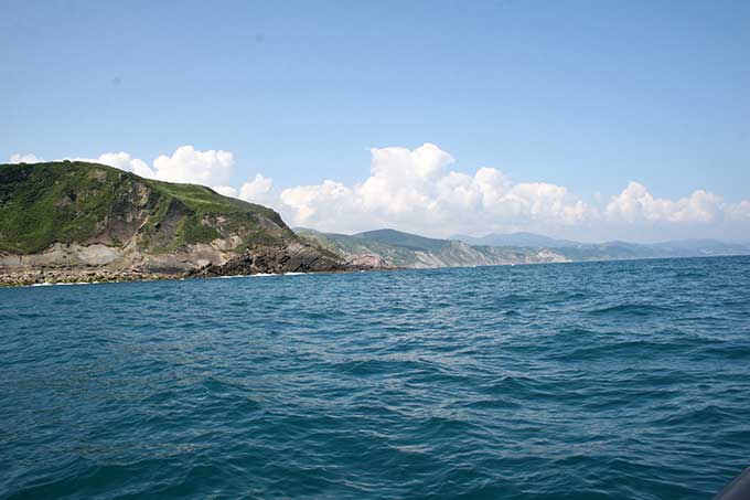 Punta Atalaya o Mariantón, caida de la falda NW del monte de San Telmo