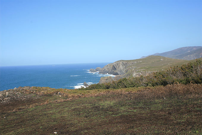 La costa de Chirleteira desde tierra