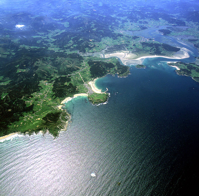 La ría de Ortigueira y Espasante desde el aire