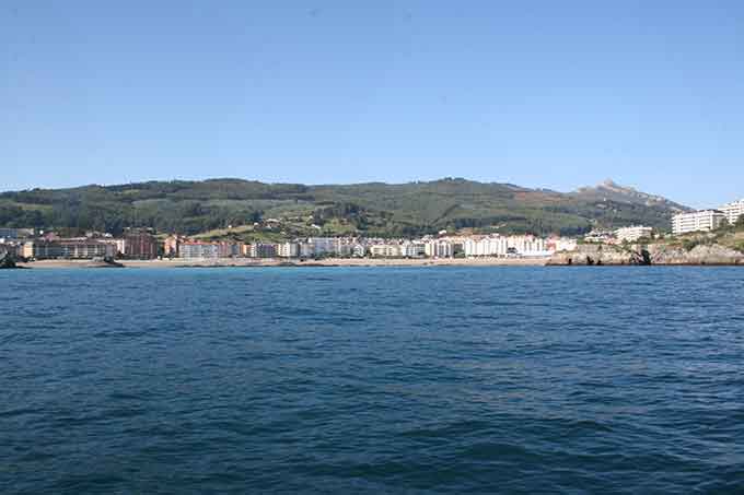 Playa de Ostende desde el mar