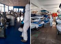 El Real Club Náutico desinfecta sus instalaciones en Vigo y Nigrán para asegurar las condiciones sanitarias en edificios, piscina y ciudad deportiva