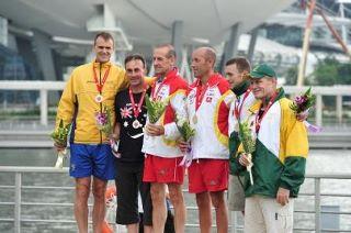 El piraguista Irunés Pedro Martínez , Campeón del Mundo de veteranos.