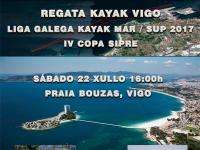 La playa de Bouzas (Vigo) acoge la IV regata de la Liga Gallega de Kayak de Mar/Sup