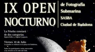 IX Open Nocturno de Fotografía Submarina, Ciudad de Badalona