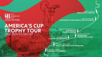 El ‘Trophy Tour’ oficial de la Louis Vuitton 37ª America’s Cup llevará la copa a siete ciudades catalanas