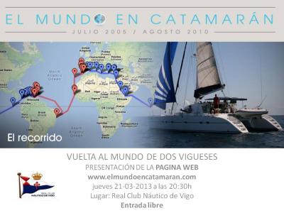 Presentación el mundo en catamarán: la vuelta al mundo de dos vigueses: