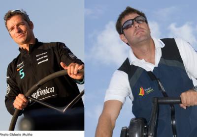 Pepe Ribes y Simon Fisher a bordo del VO70 MAPFRE