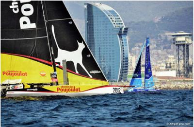 A las 16:00 como estaba previsto partío de Barcelona hacia Cascais la Europa Warm'Up