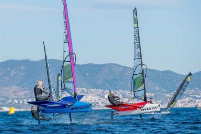 BARCELONA WASZP WINTER SERIES  2022-2023 Italia se lleva el podio en las pruebas barlovento sotavento