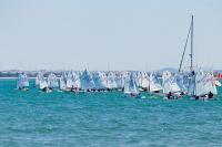 Final en seco para el Campeonato de Andalucía de Optimist 2019 en la bahía de Cádiz