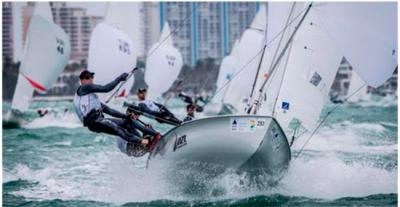 Regata Warn Up de la clase 470, que se celebra en Vilamoura. Xammar y Nico Rodriguez ocupan la 2ª plaza