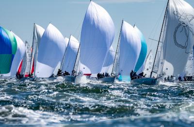 La flota, lista para la primera toma de contacto en el Sandberg Estates J/70 Worlds